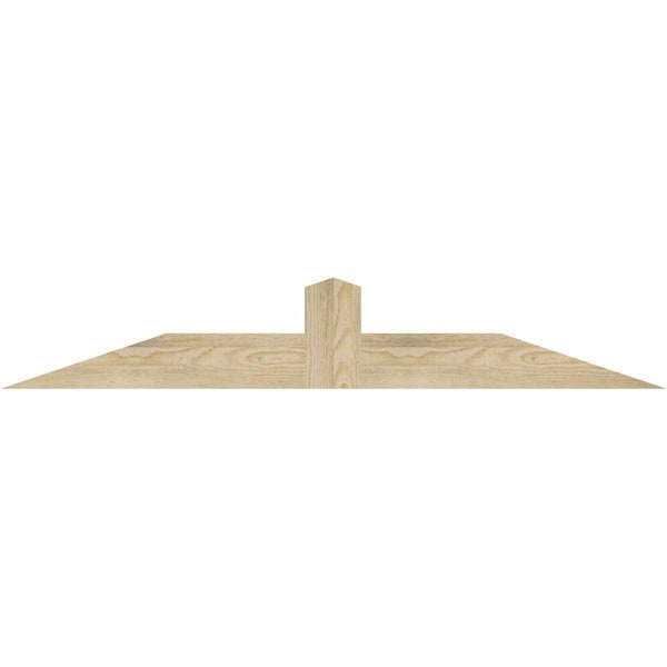 Ekena Millwork Portland Rough Sawn Timber Gable Bracket, Douglas Fir, 48"W x 8"H x 2"D x 4"F, 4/12 Pitch GBW048X08X0204POR00RDF - main